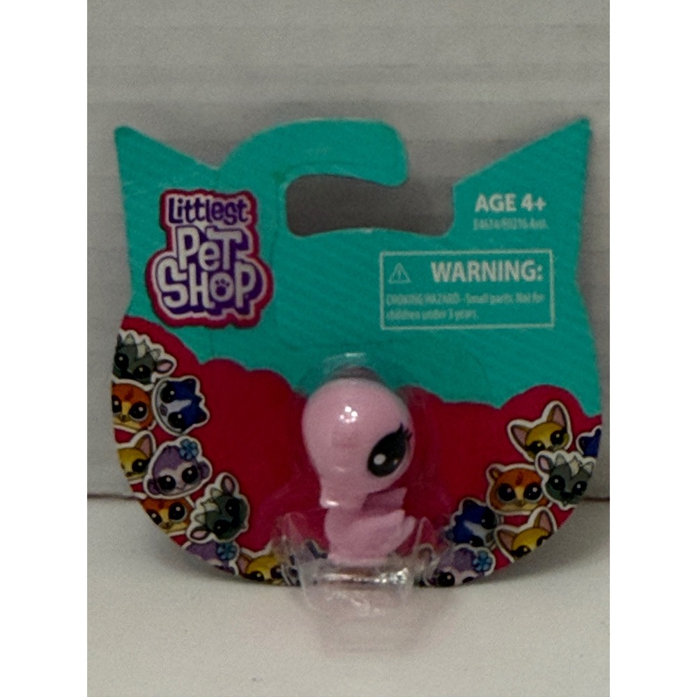 Littlestβ Pet Shop Pink Swan Mini-Scale Pet Figure Hasbro 2018 New Sealed E4614